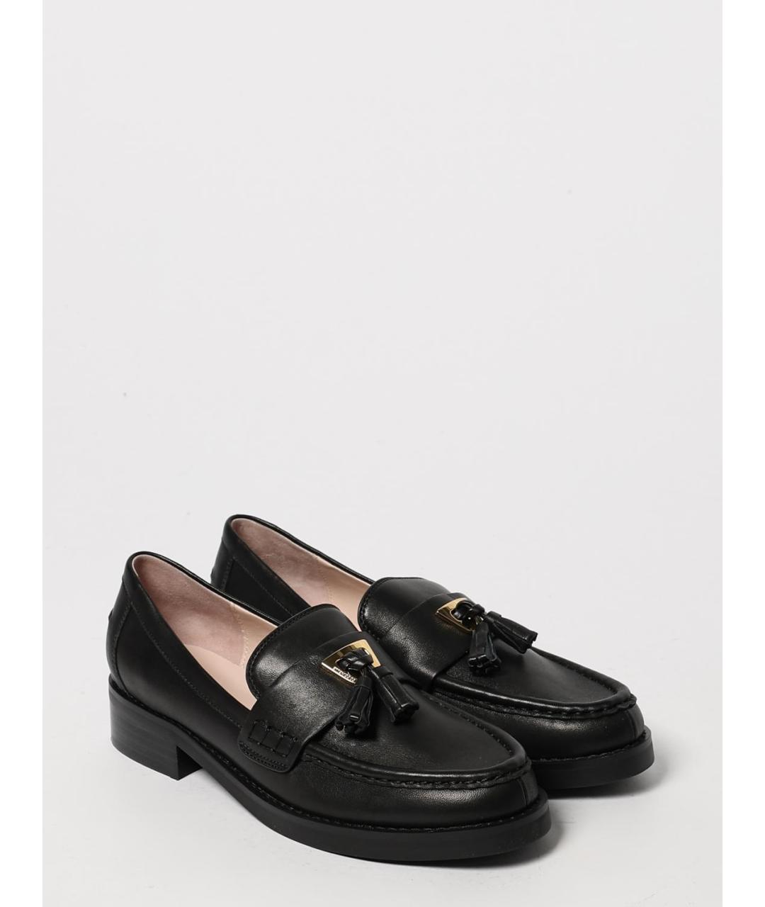 COCCINELLE Черные кожаные лоферы, фото 2