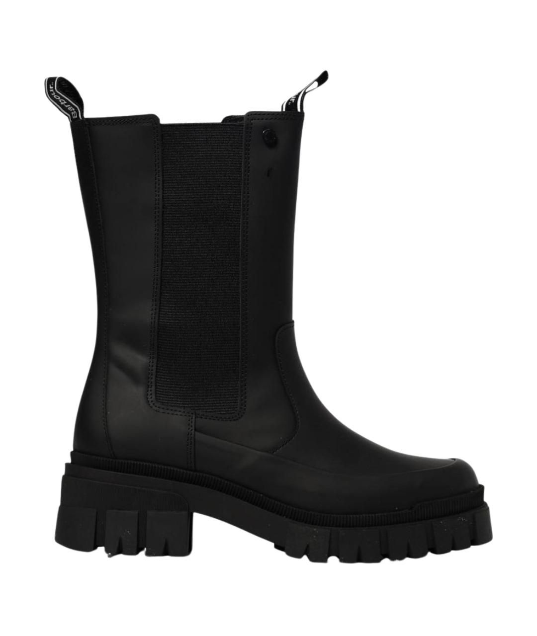 BARBOUR Черные кожаные полусапоги, фото 1