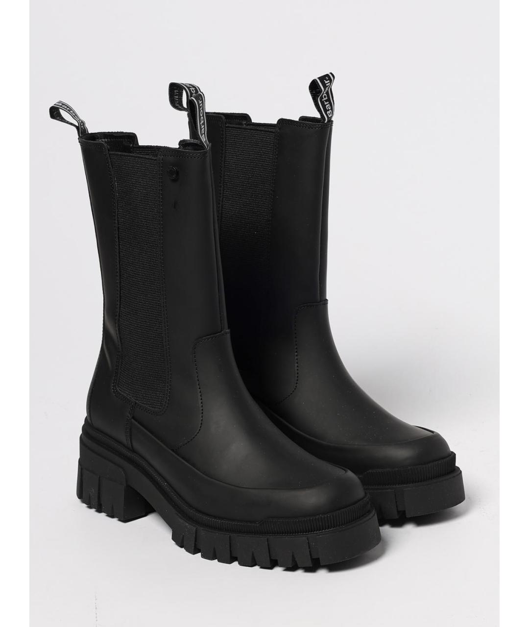 BARBOUR Черные кожаные полусапоги, фото 2