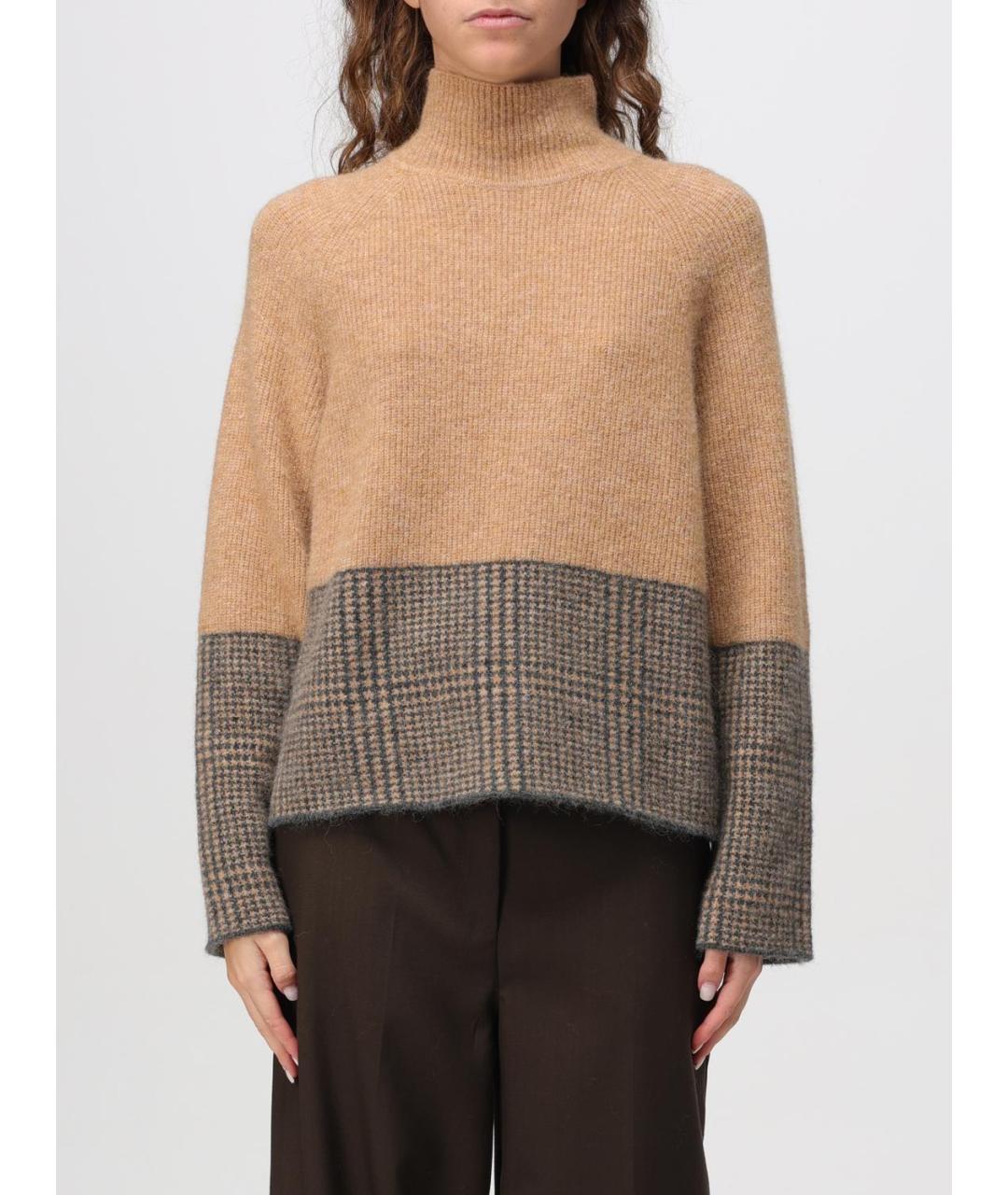EMPORIO ARMANI Бежевый шерстяной джемпер / свитер, фото 4