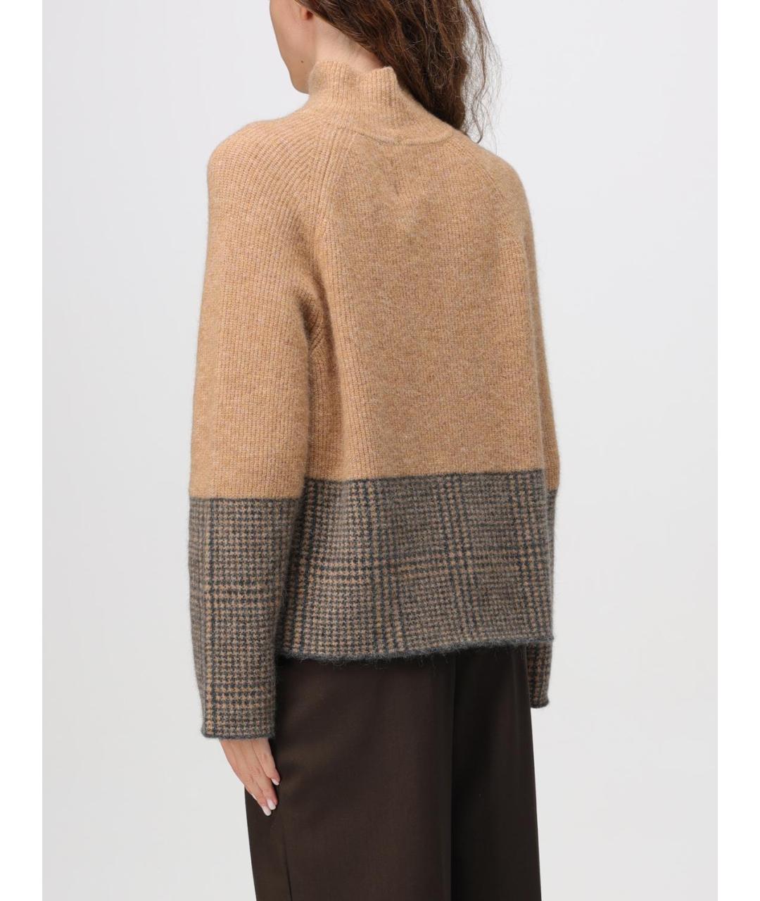 EMPORIO ARMANI Бежевый шерстяной джемпер / свитер, фото 2
