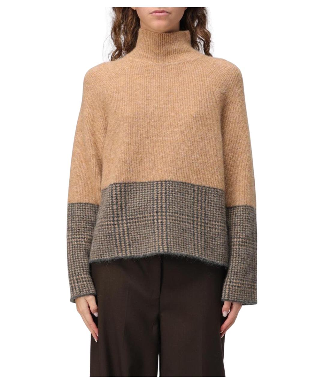 EMPORIO ARMANI Бежевый шерстяной джемпер / свитер, фото 1