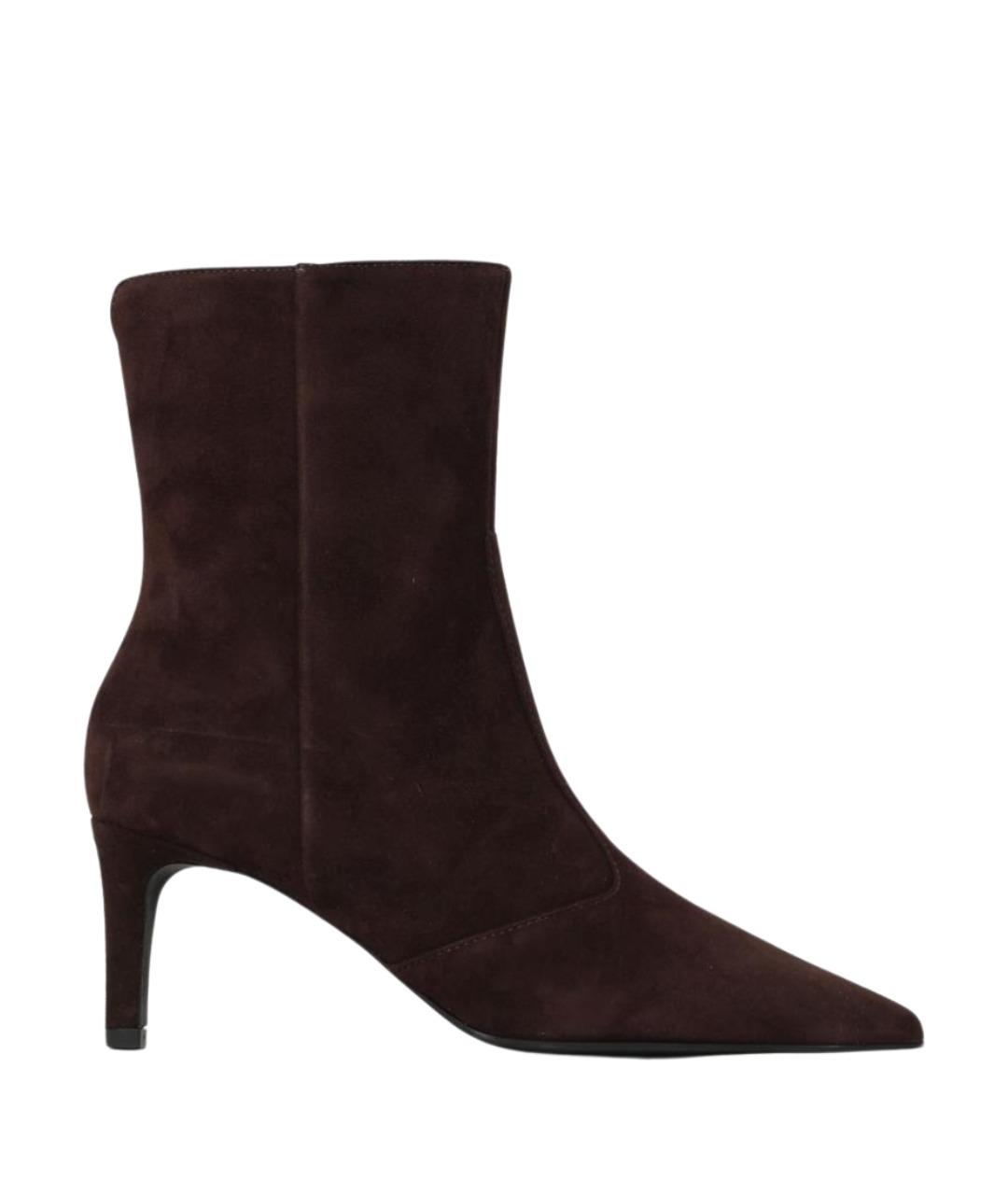 FURLA Коричневые замшевые ботильоны, фото 1