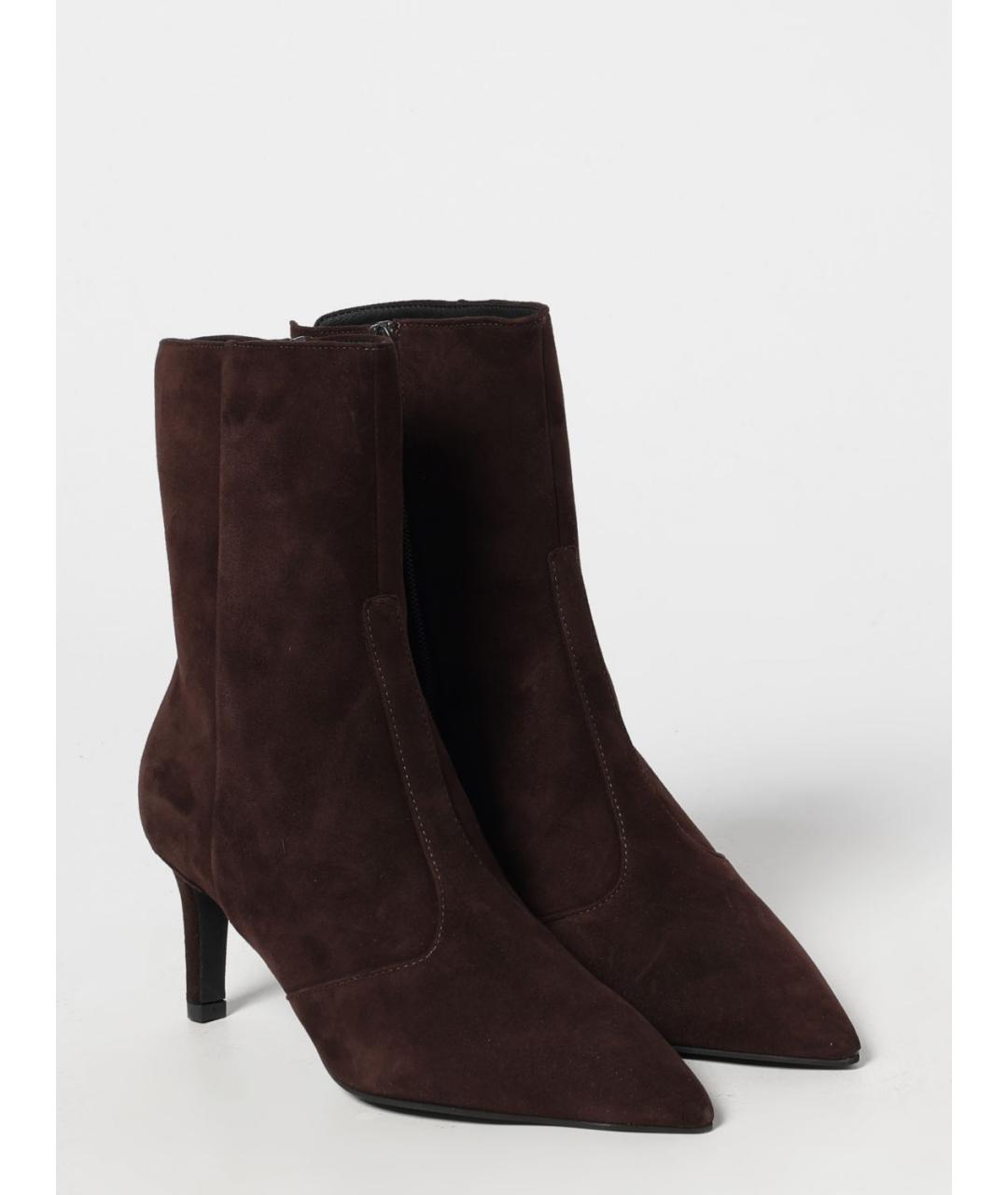 FURLA Коричневые замшевые ботильоны, фото 2