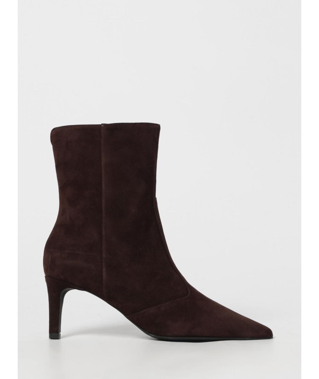 FURLA Коричневые замшевые ботильоны, фото 4