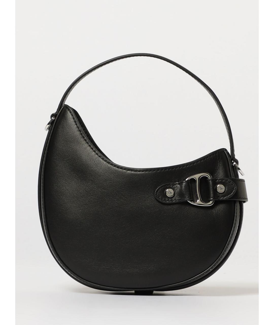 RALPH LAUREN Черная кожаная сумка через плечо, фото 4