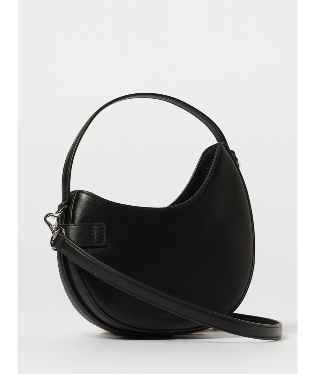 RALPH LAUREN Черная кожаная сумка через плечо, фото 2