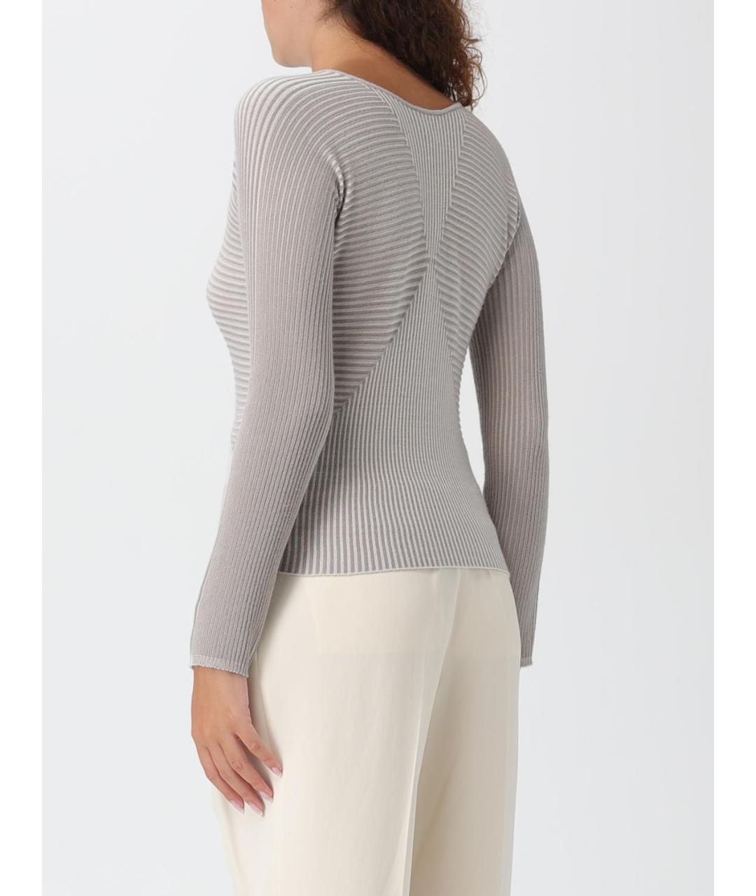 EMPORIO ARMANI Серый полиамидовый джемпер / свитер, фото 2