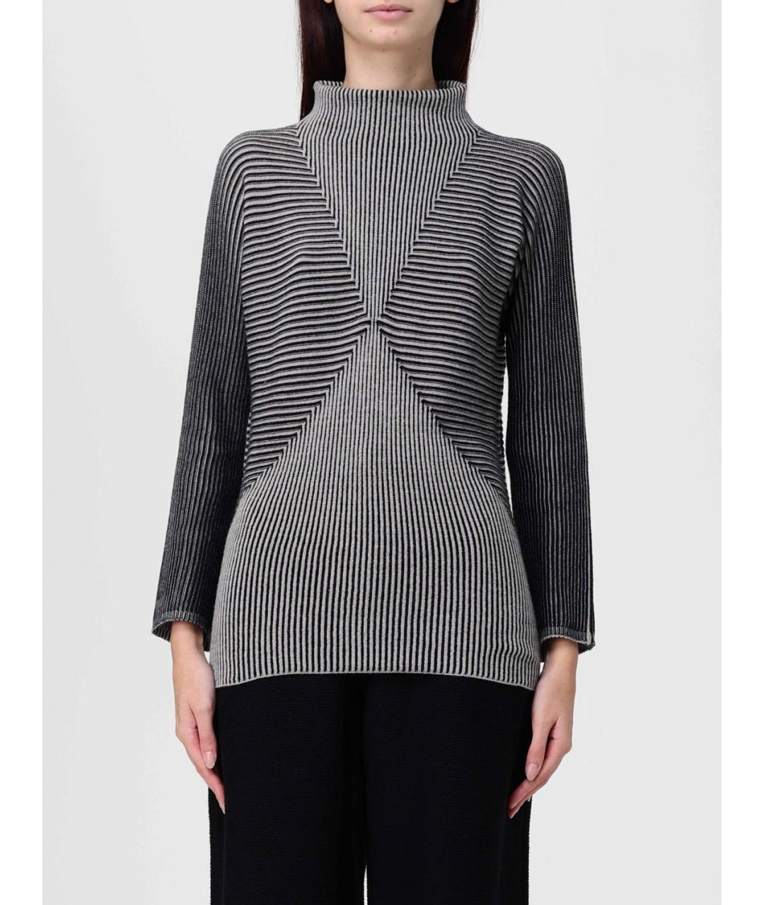 EMPORIO ARMANI Черный полиамидовый джемпер / свитер, фото 2