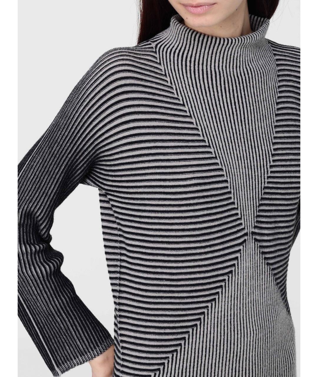 EMPORIO ARMANI Черный полиамидовый джемпер / свитер, фото 5