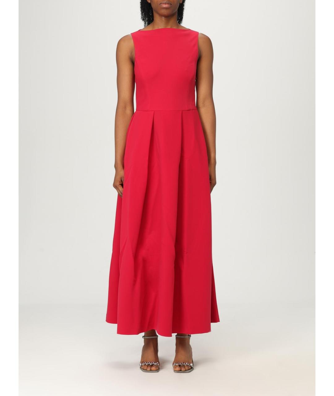 EMPORIO ARMANI Красное полиэстеровое платье, фото 4