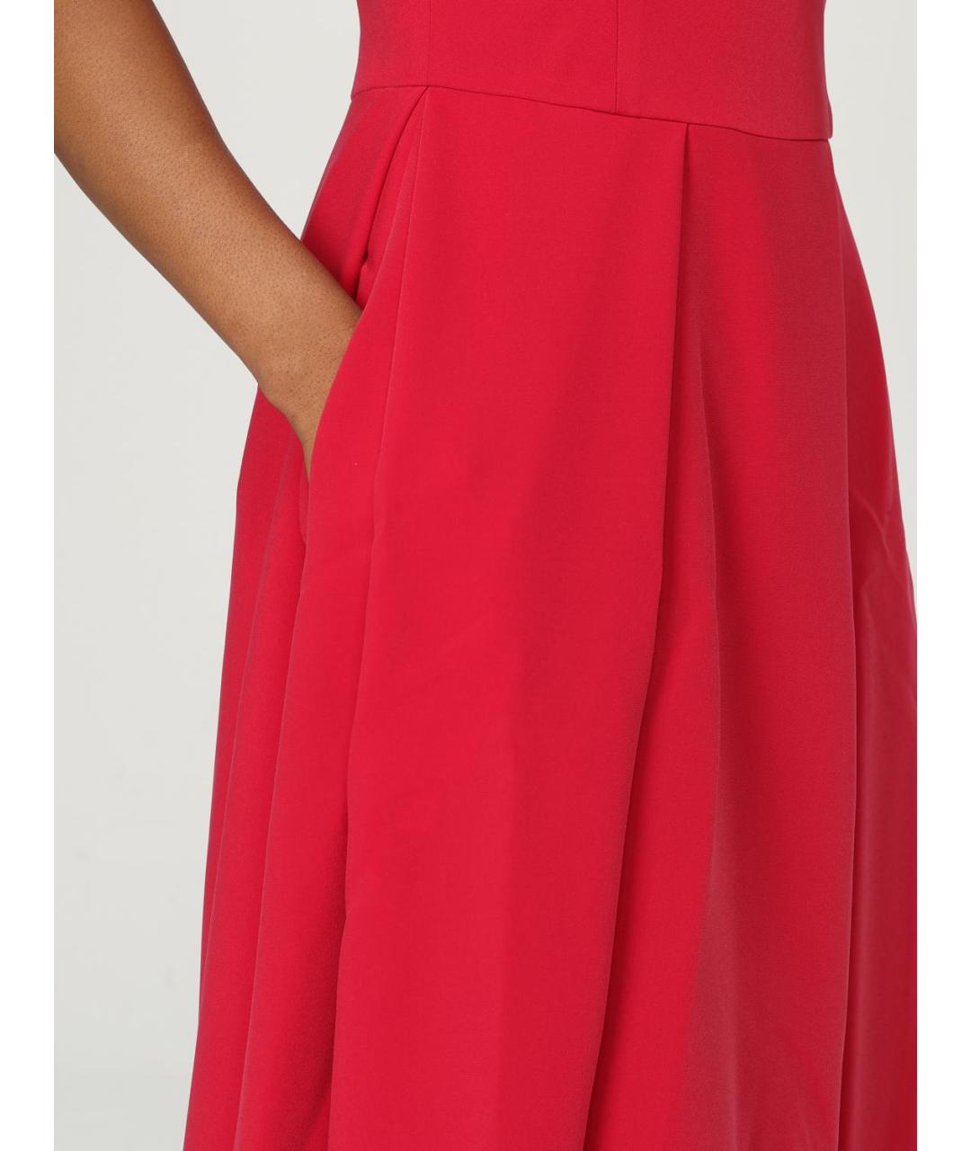 EMPORIO ARMANI Красное полиэстеровое платье, фото 3