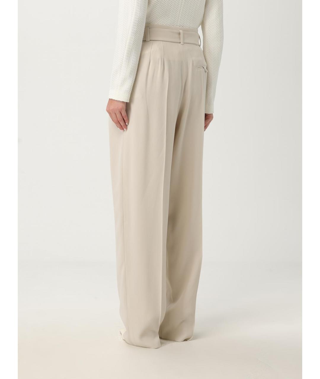 EMPORIO ARMANI Бежевые брюки широкие, фото 2