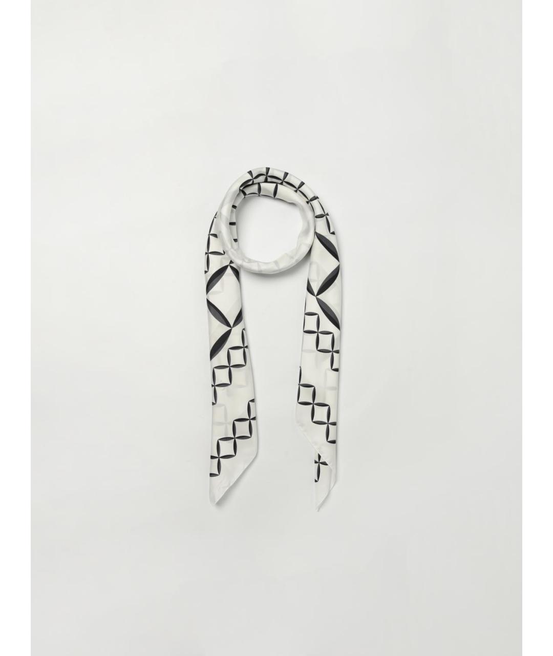 EMPORIO ARMANI Белый шелковый шарф, фото 2