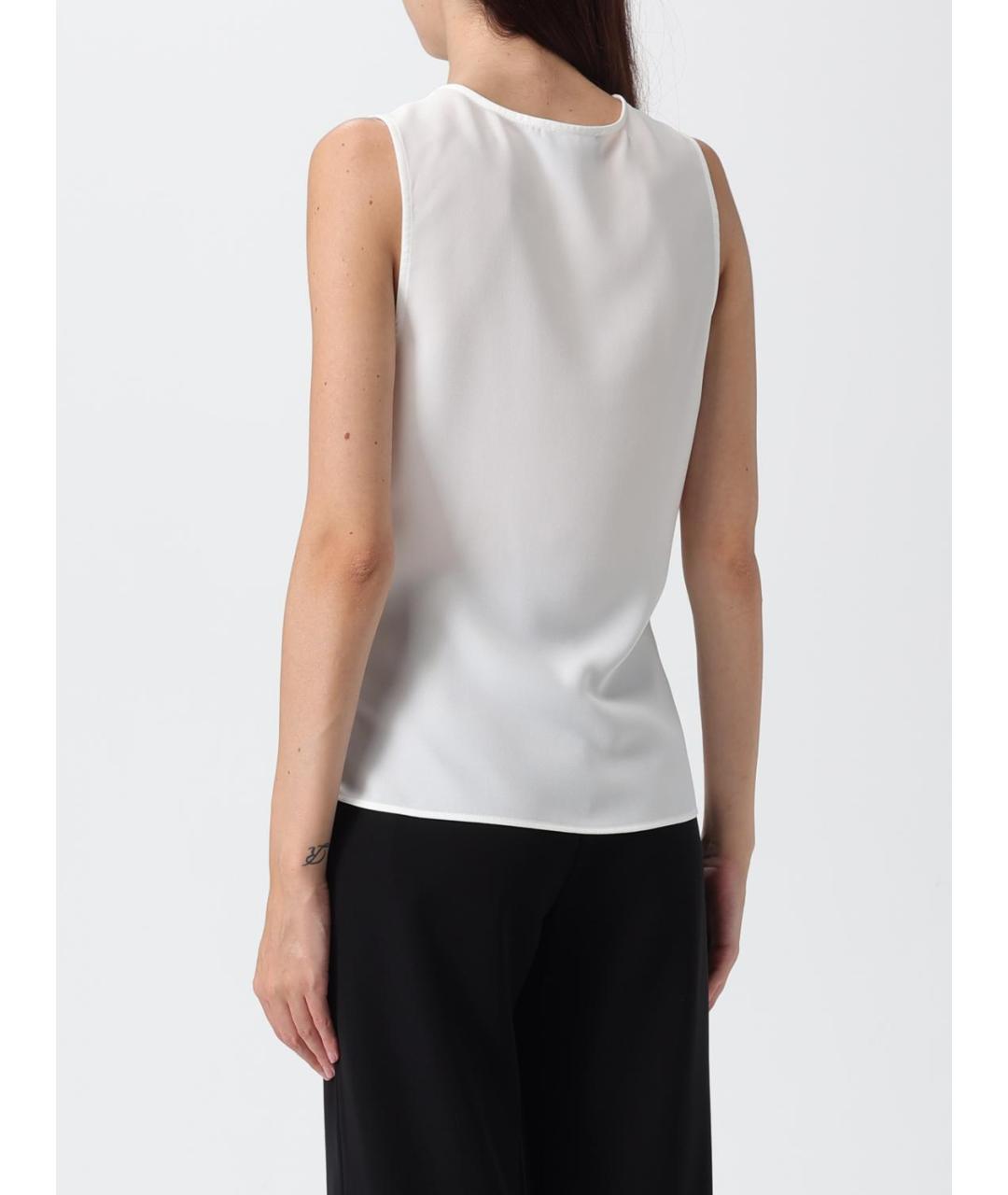 EMPORIO ARMANI Белая полиэстеровая блузы, фото 2