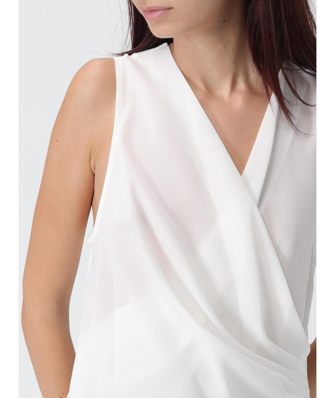 EMPORIO ARMANI Белая полиэстеровая блузы, фото 3