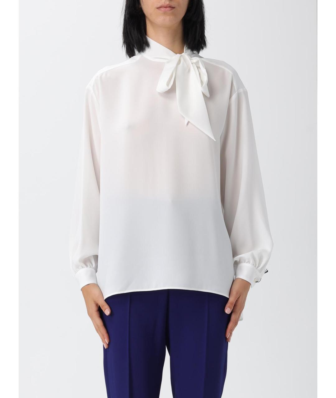EMPORIO ARMANI Белая полиэстеровая блузы, фото 5