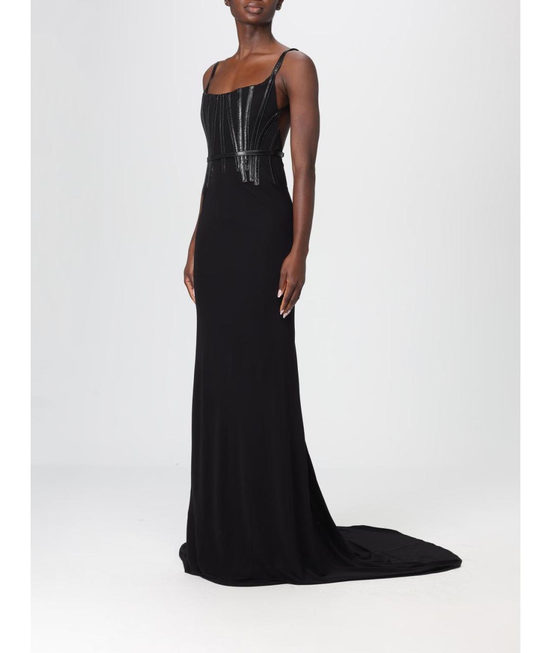 DSQUARED2 Черное вискозное вечернее платье, фото 4