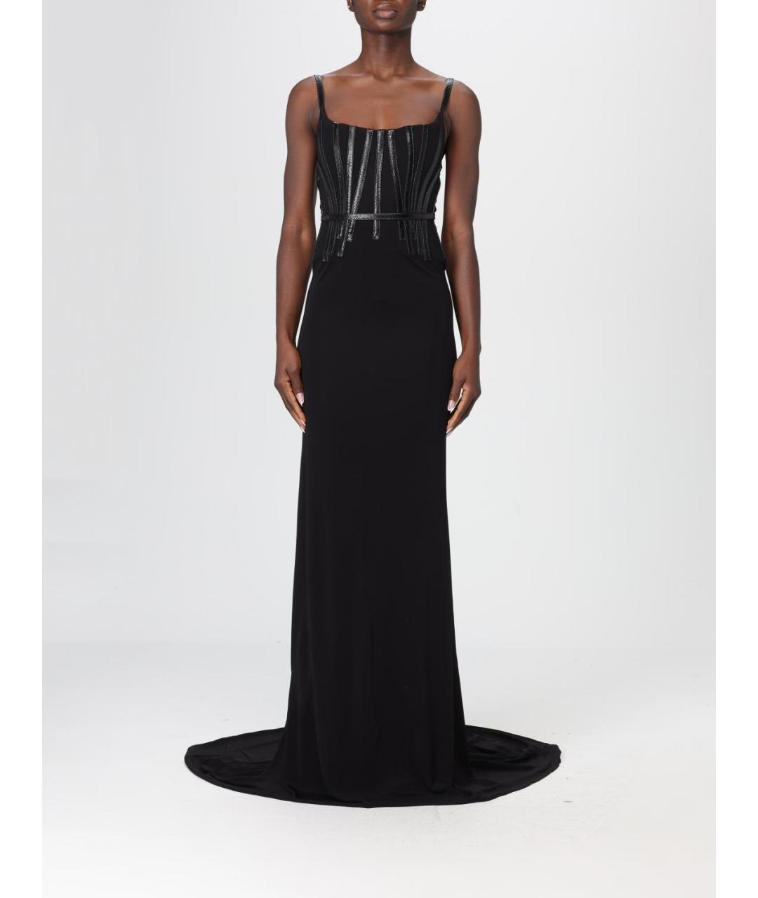 DSQUARED2 Черное вискозное вечернее платье, фото 2