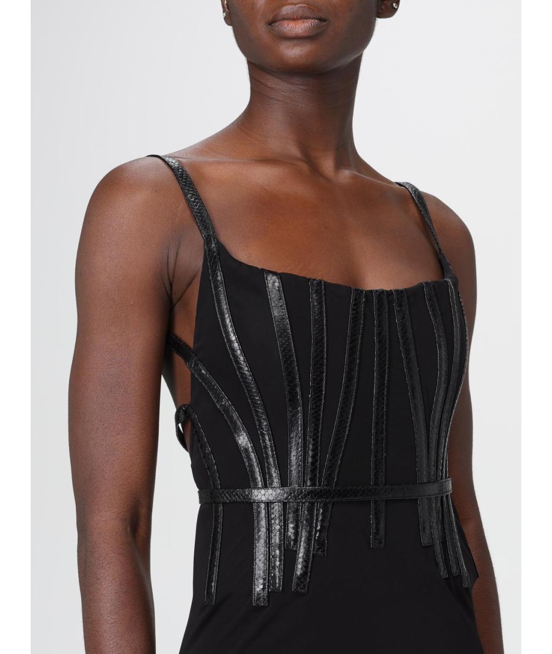 DSQUARED2 Черное вискозное вечернее платье, фото 5