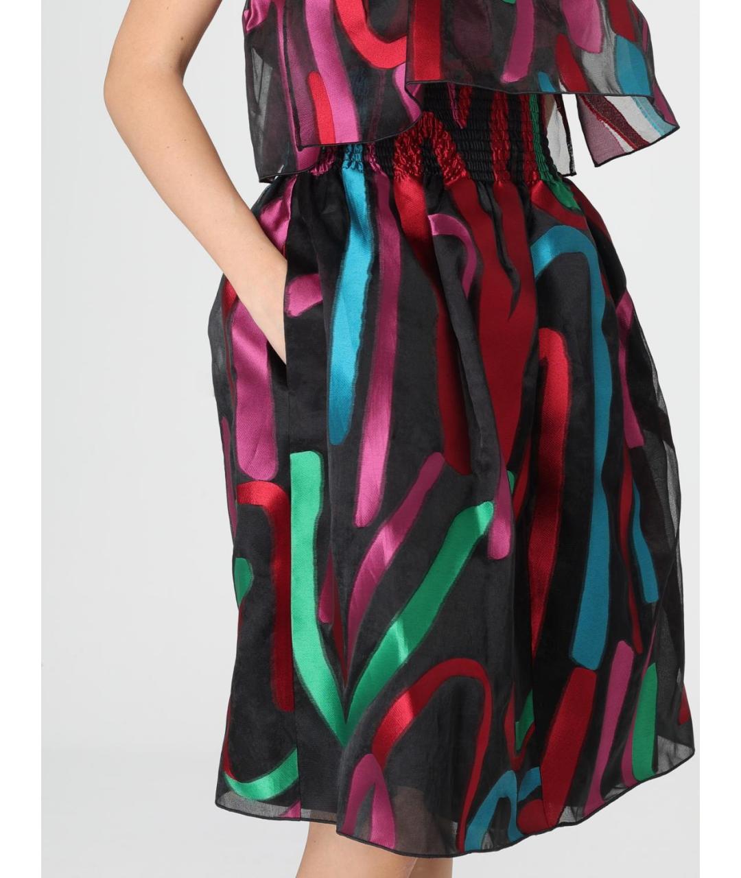 EMPORIO ARMANI Мульти полиэстеровое коктейльное платье, фото 3