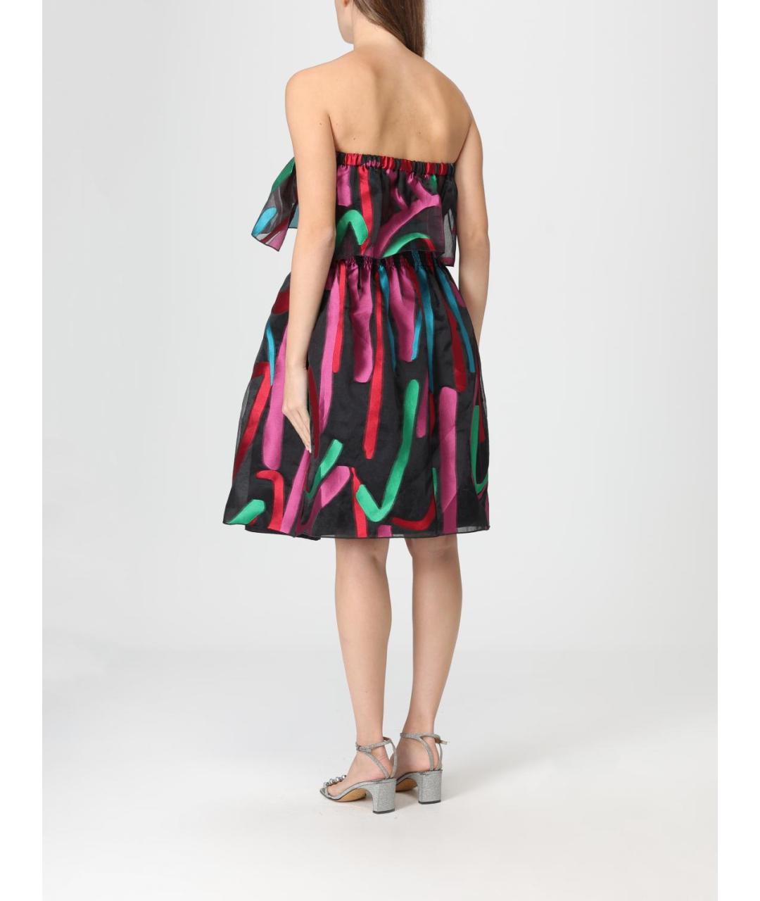 EMPORIO ARMANI Мульти полиэстеровое коктейльное платье, фото 2