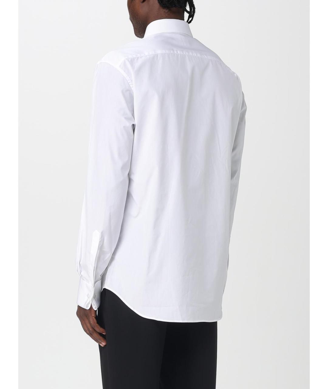 EMPORIO ARMANI Белая хлопковая кэжуал рубашка, фото 3