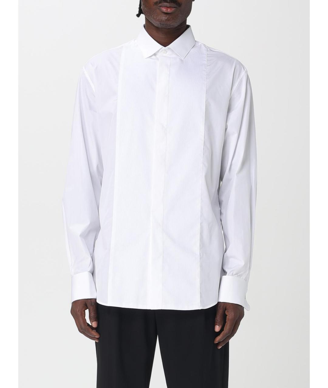 EMPORIO ARMANI Белая хлопковая кэжуал рубашка, фото 5