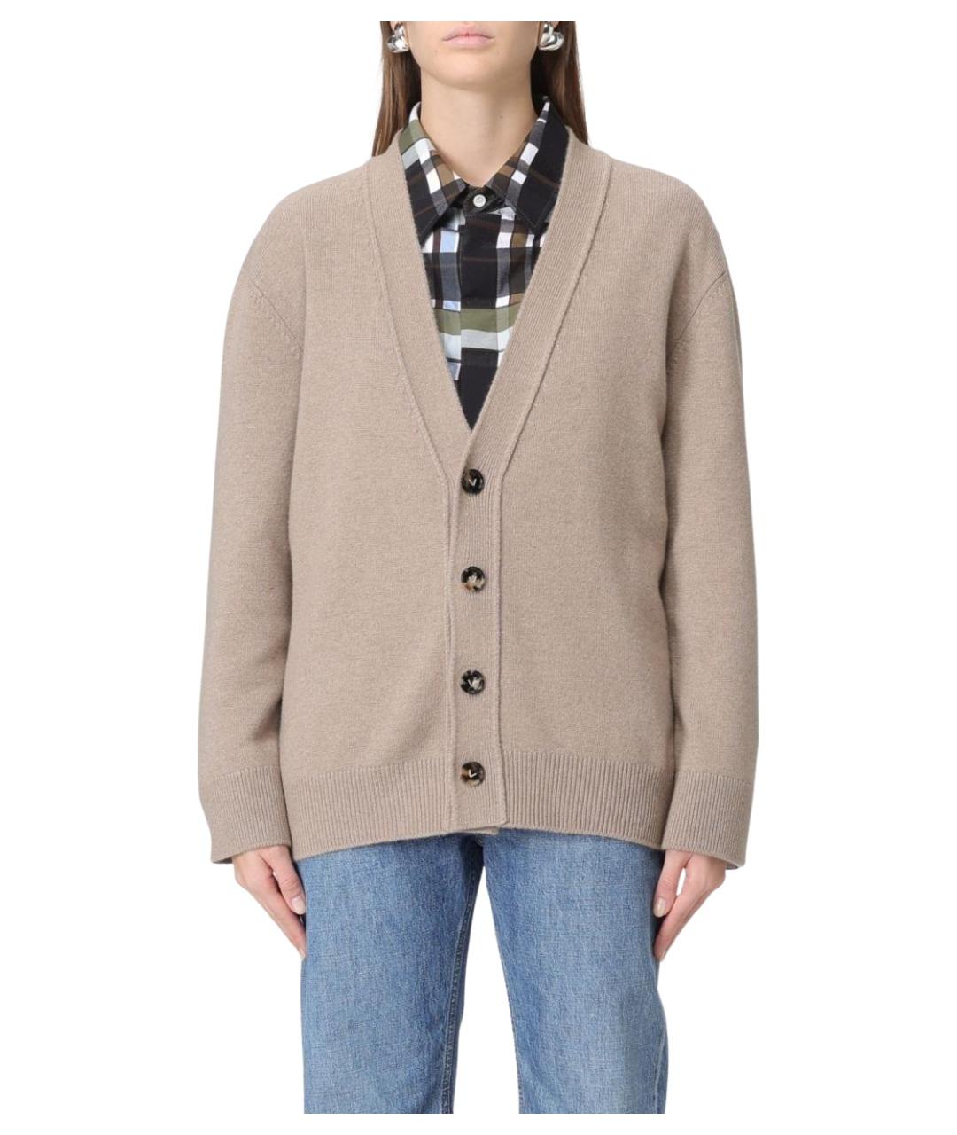 BOTTEGA VENETA Бежевый кашемировый кардиган, фото 1