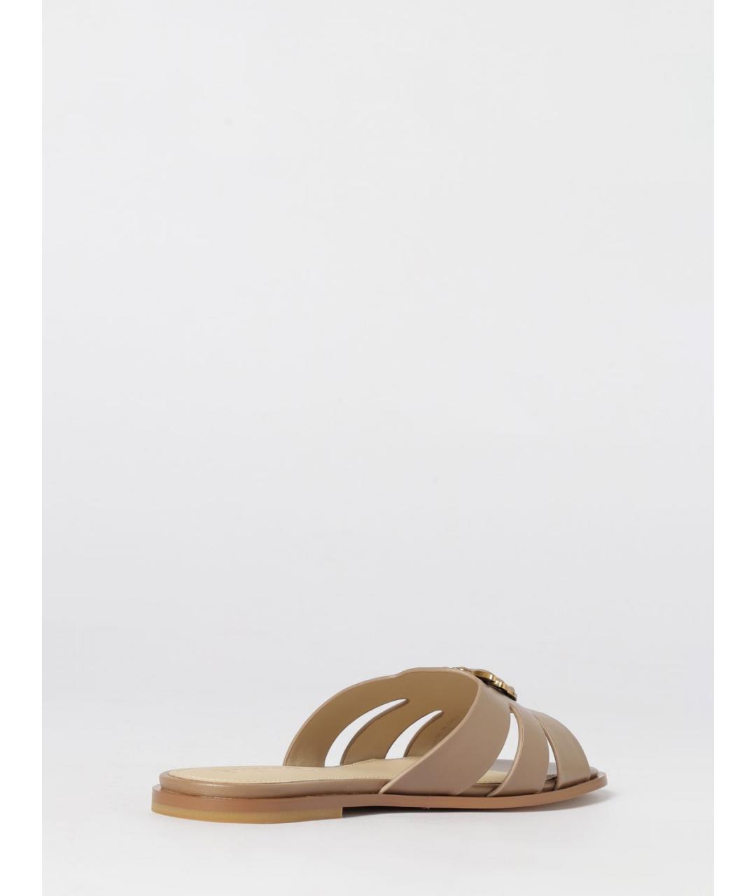 PINKO Бежевые кожаные сандалии, фото 3