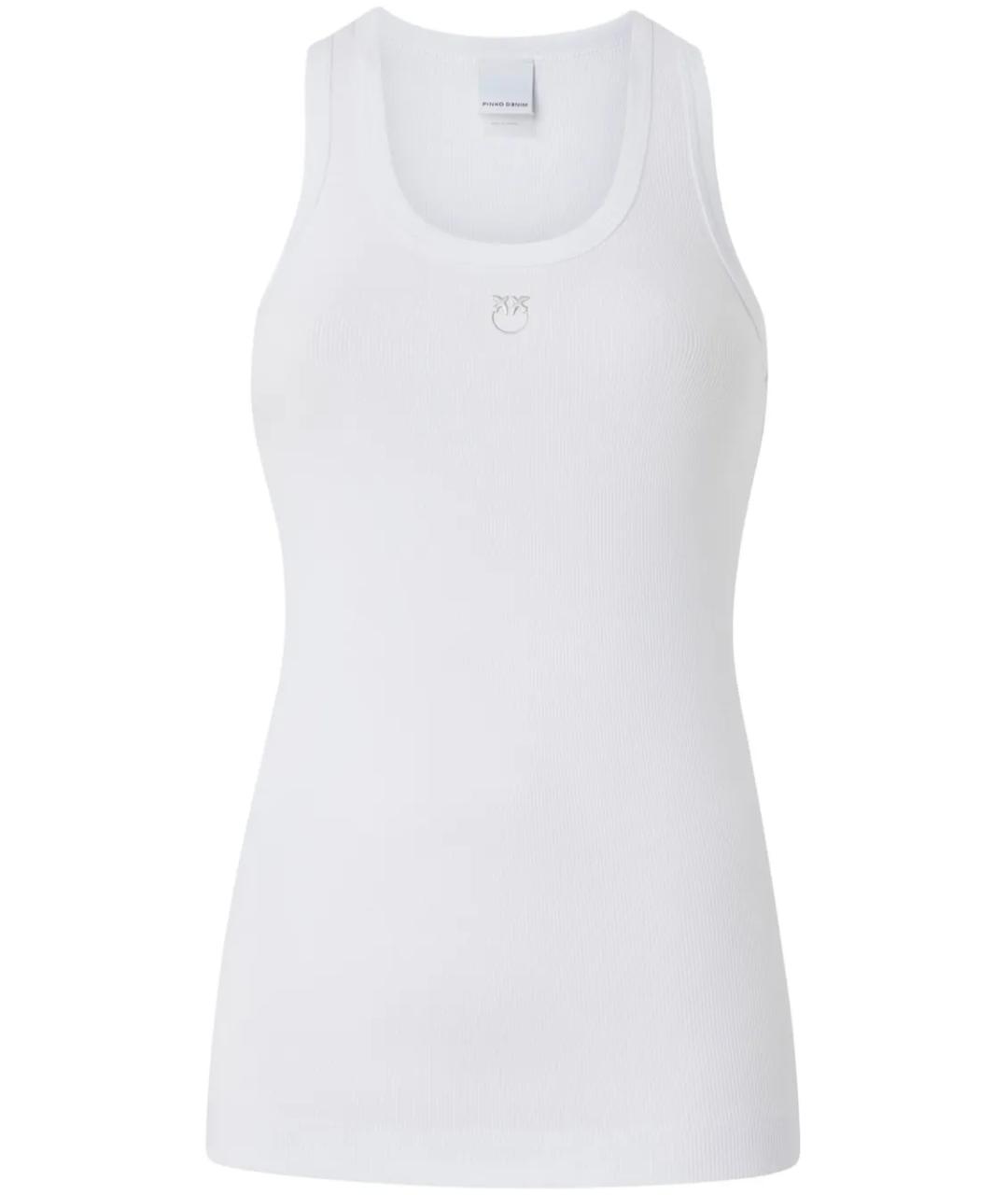 PINKO Белая хлопковая майка, фото 1