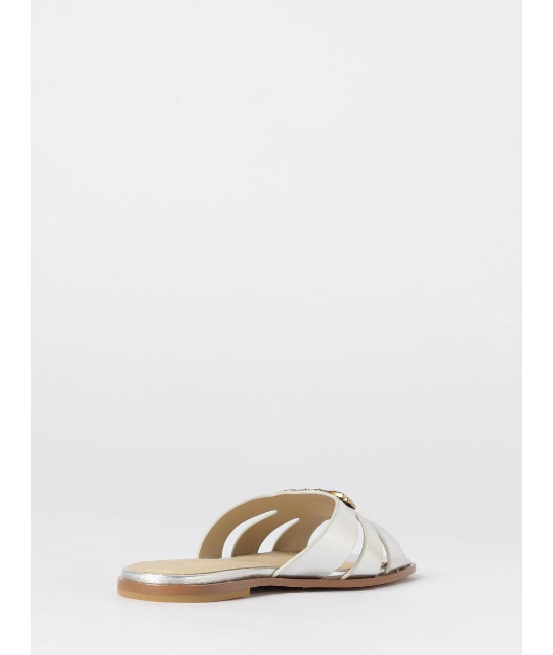 PINKO Серебряные кожаные сандалии, фото 3