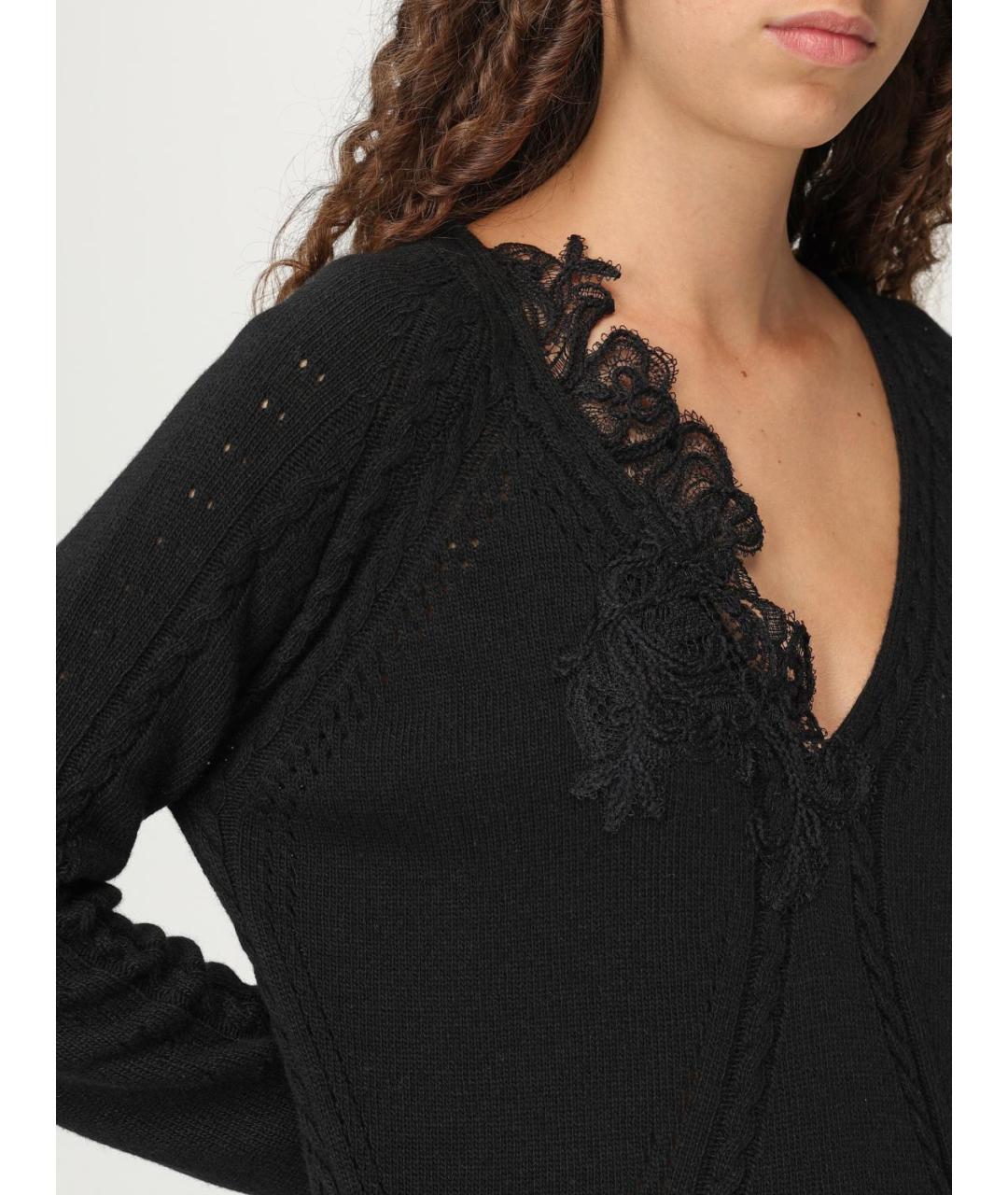 ERMANNO SCERVINO Черное шерстяное платье, фото 4