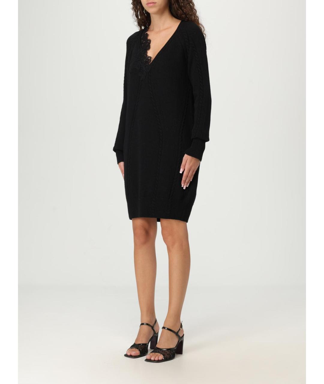 ERMANNO SCERVINO Черное шерстяное платье, фото 3