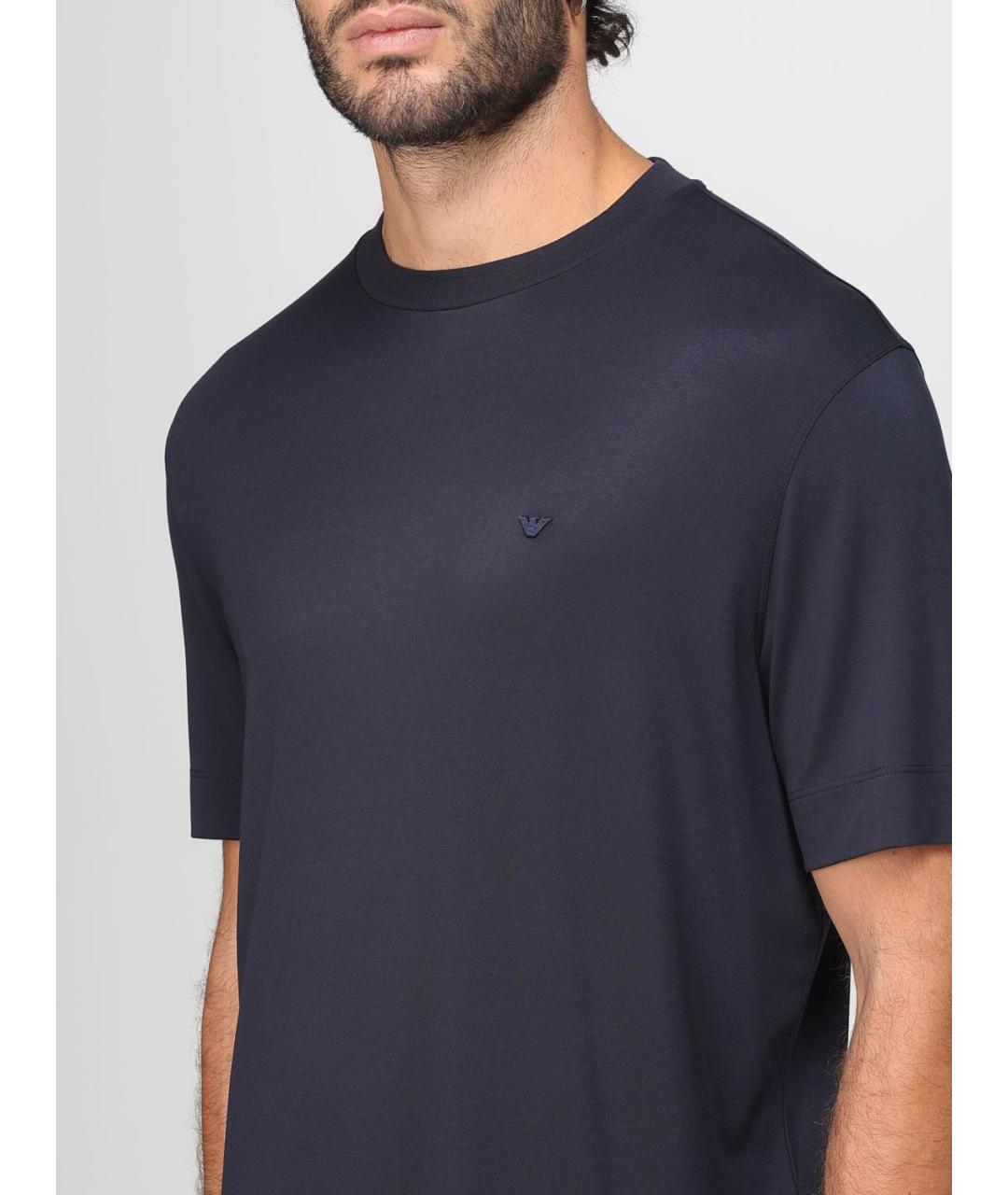 EMPORIO ARMANI Синяя футболка, фото 3