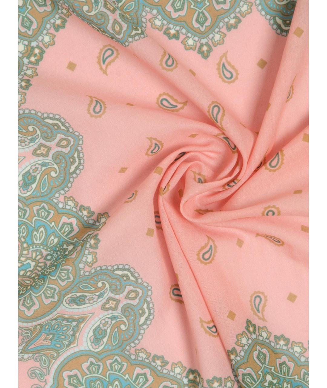 PINKO Розовый хлопковый шарф, фото 3