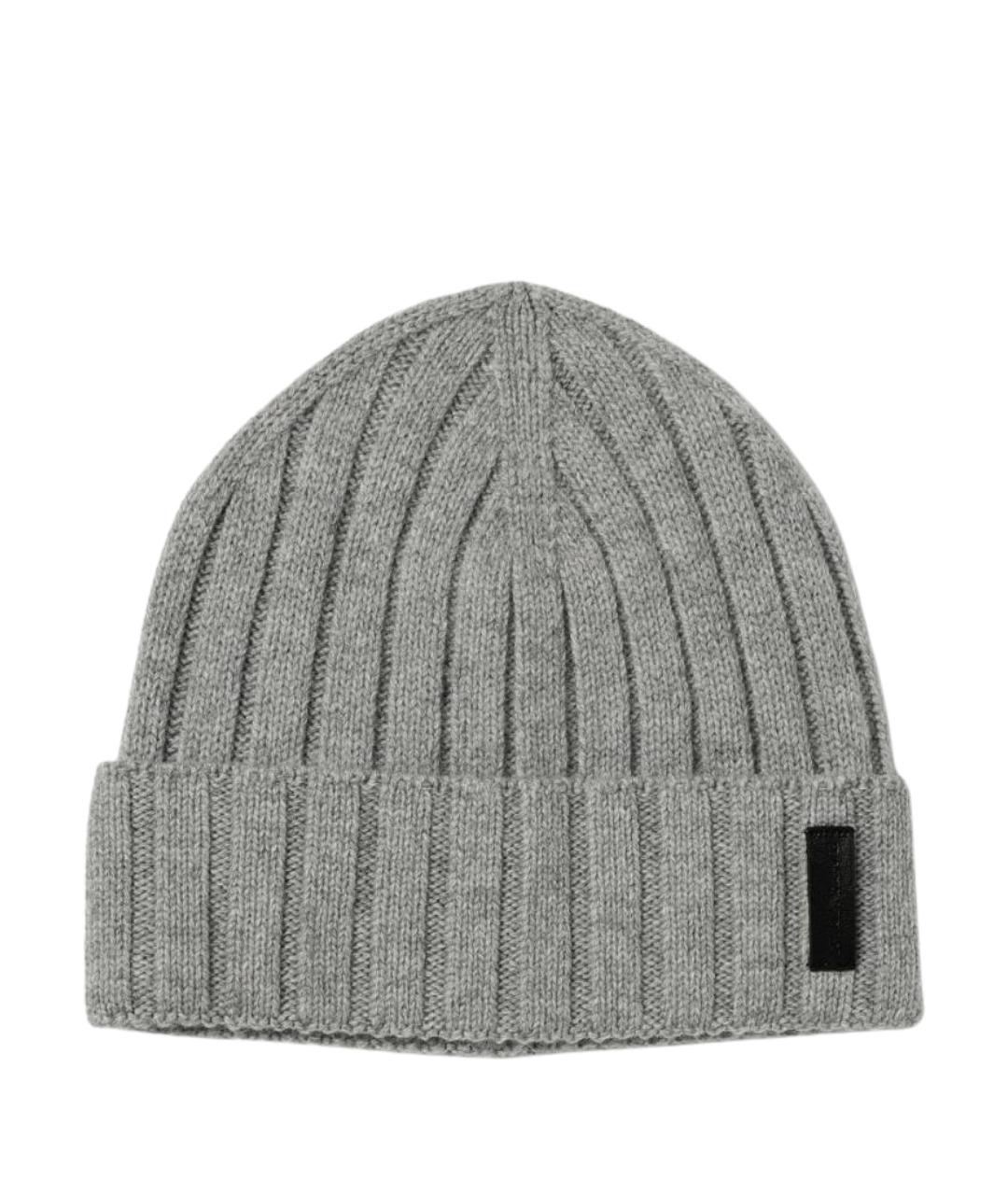 EMPORIO ARMANI Серая шерстяная шапка, фото 1