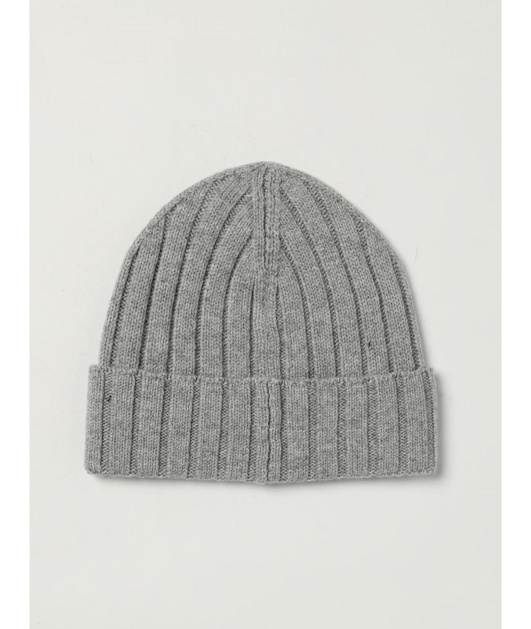 EMPORIO ARMANI Серая шерстяная шапка, фото 2