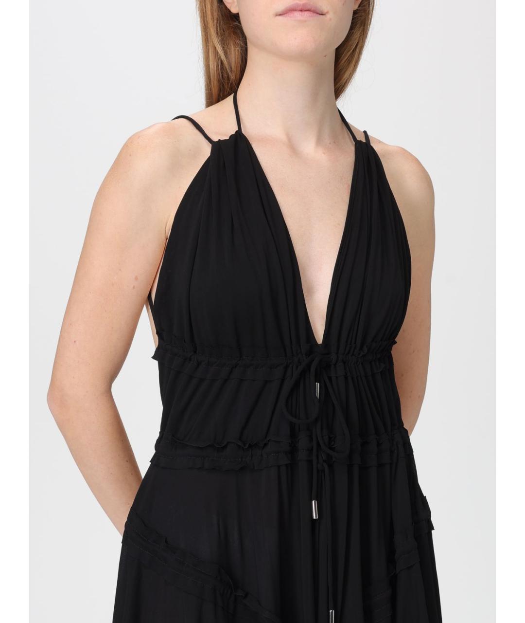 DSQUARED2 Черное вискозное коктейльное платье, фото 4