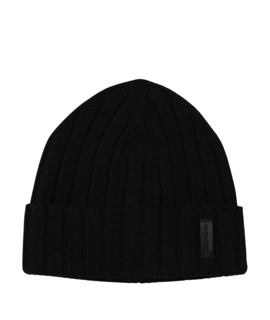 EMPORIO ARMANI Черная шерстяная шапка, фото 1