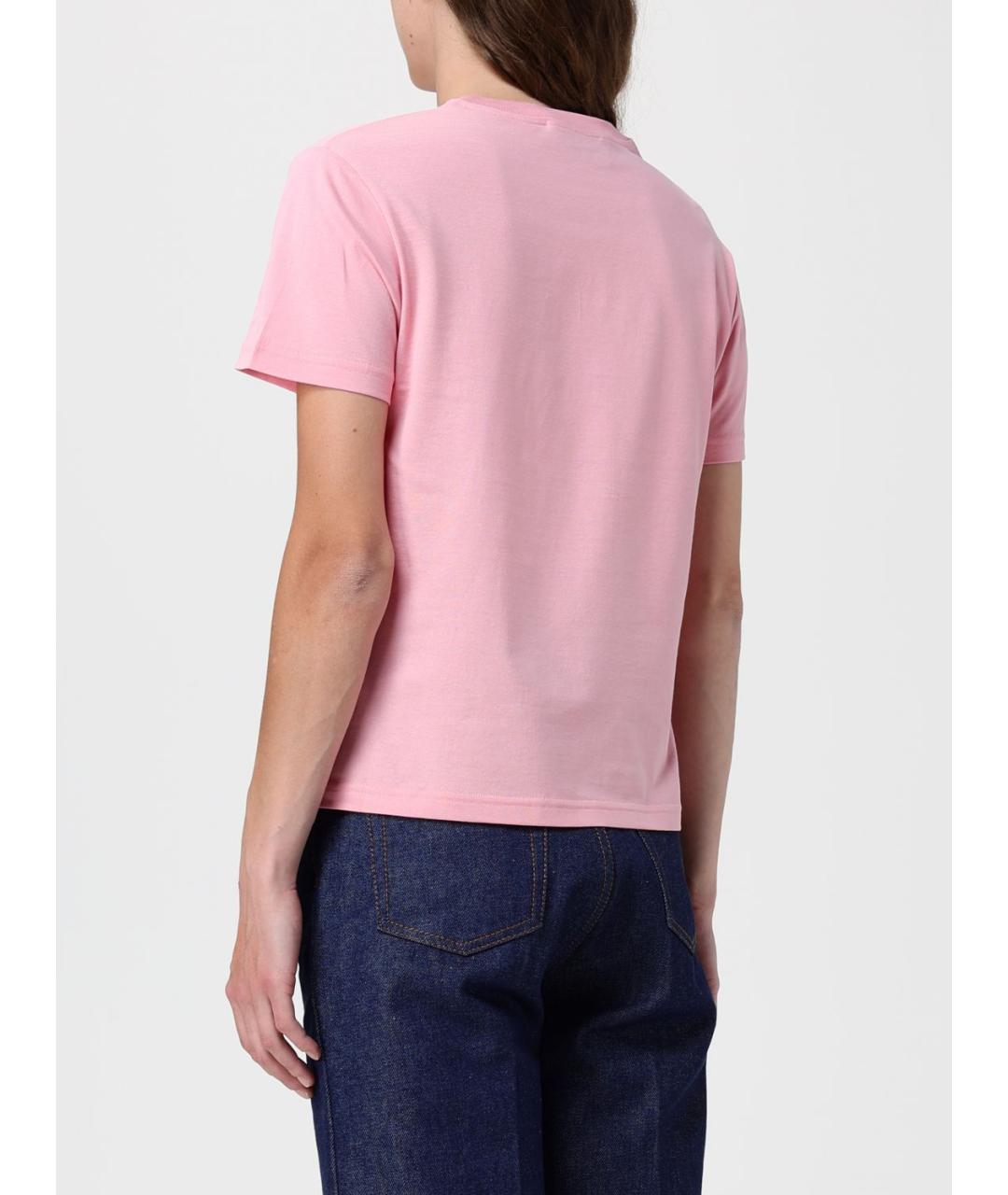 GUCCI Розовая хлопковая футболка, фото 2