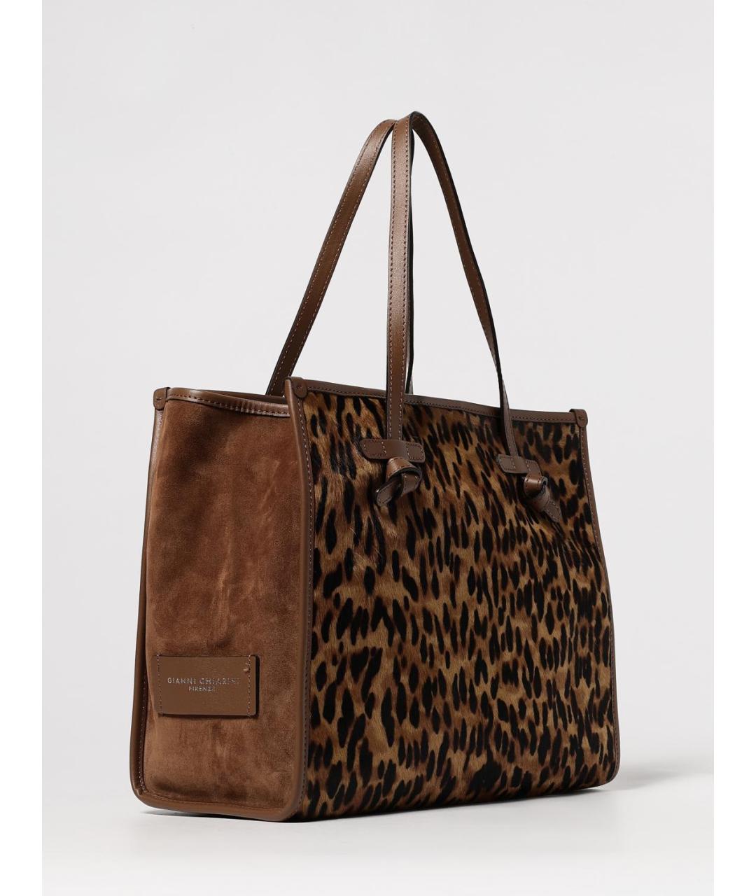 Gianni Chiarini Коричневая кожаная сумка тоут, фото 2