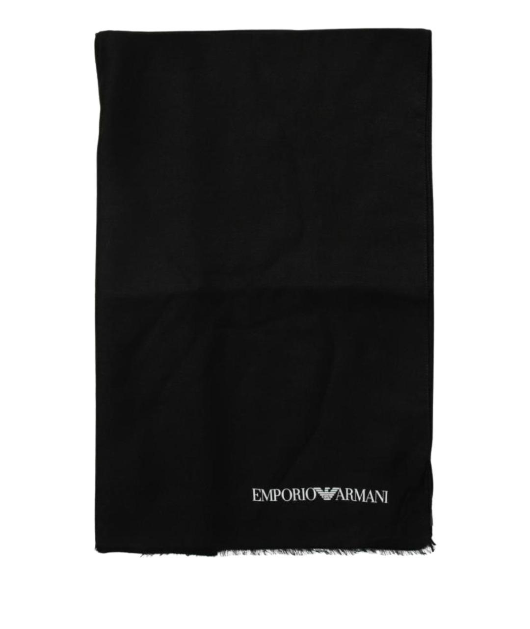 EMPORIO ARMANI Черный шарф, фото 1