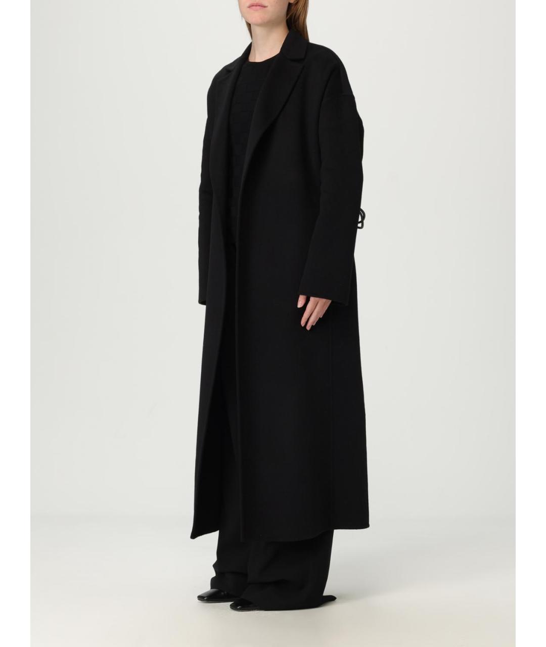 AGNONA Черное шерстяное пальто, фото 4