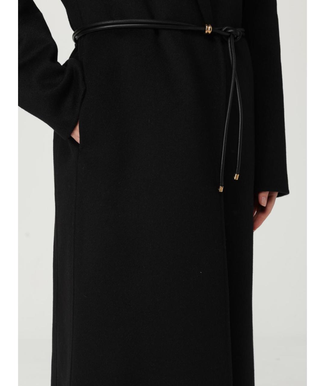 AGNONA Черное шерстяное пальто, фото 5