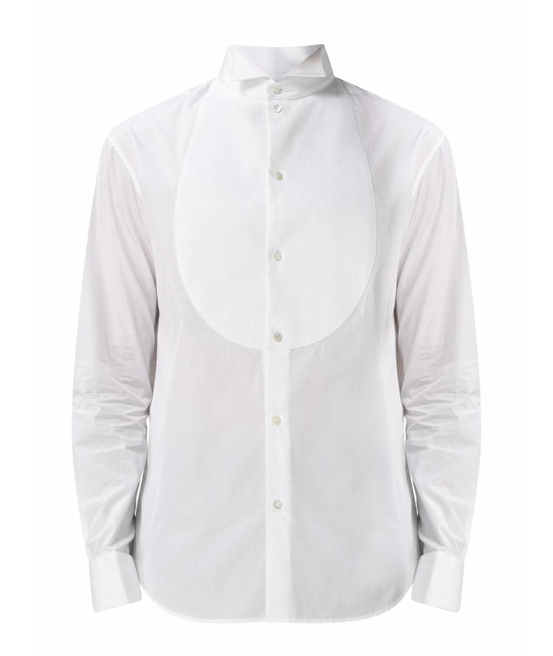 EMPORIO ARMANI Белая хлопковая кэжуал рубашка, фото 1