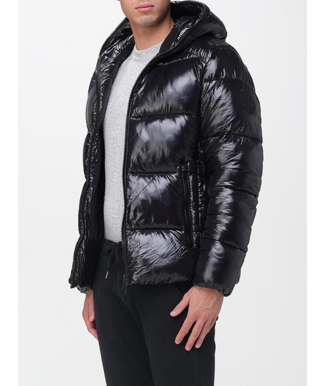 SAVE THE DUCK Черный полиамидовый пуховик, фото 3