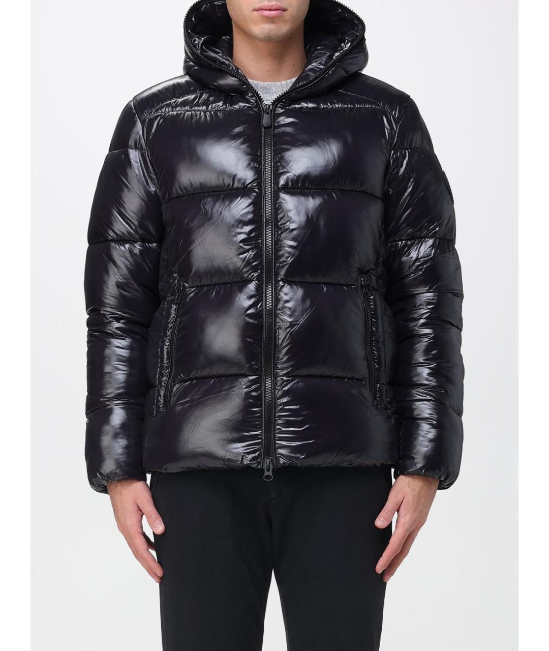 SAVE THE DUCK Черный полиамидовый пуховик, фото 5