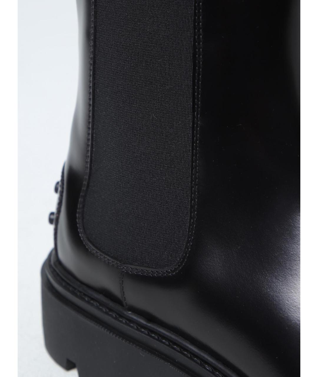 TOD'S Черные кожаные ботинки, фото 4