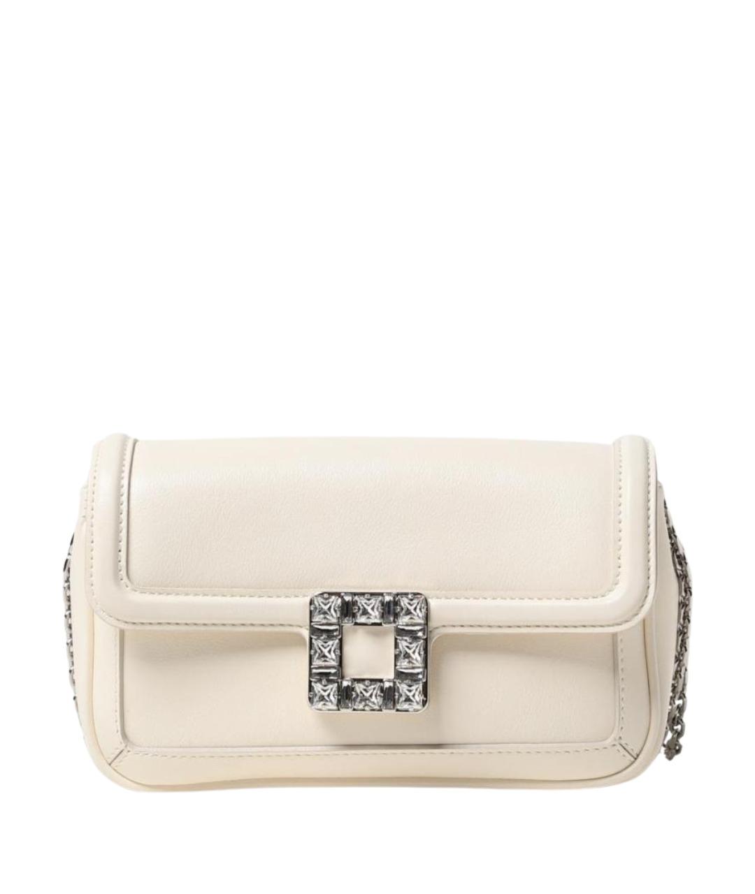 ROGER VIVIER Бежевая кожаная сумка через плечо, фото 1